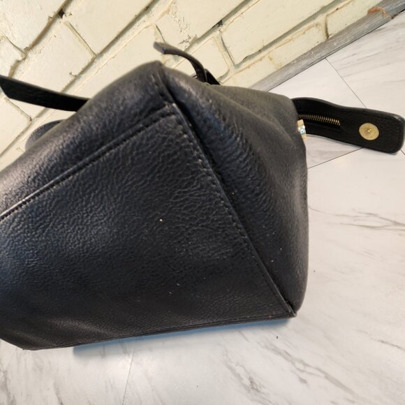 Steve Madden Black Leather Shoulder Bag Handbag Purse Xl - Picture 13 of 15